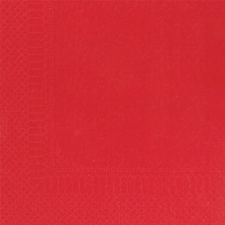 Serviette 30x39 Ouate Rouge /100