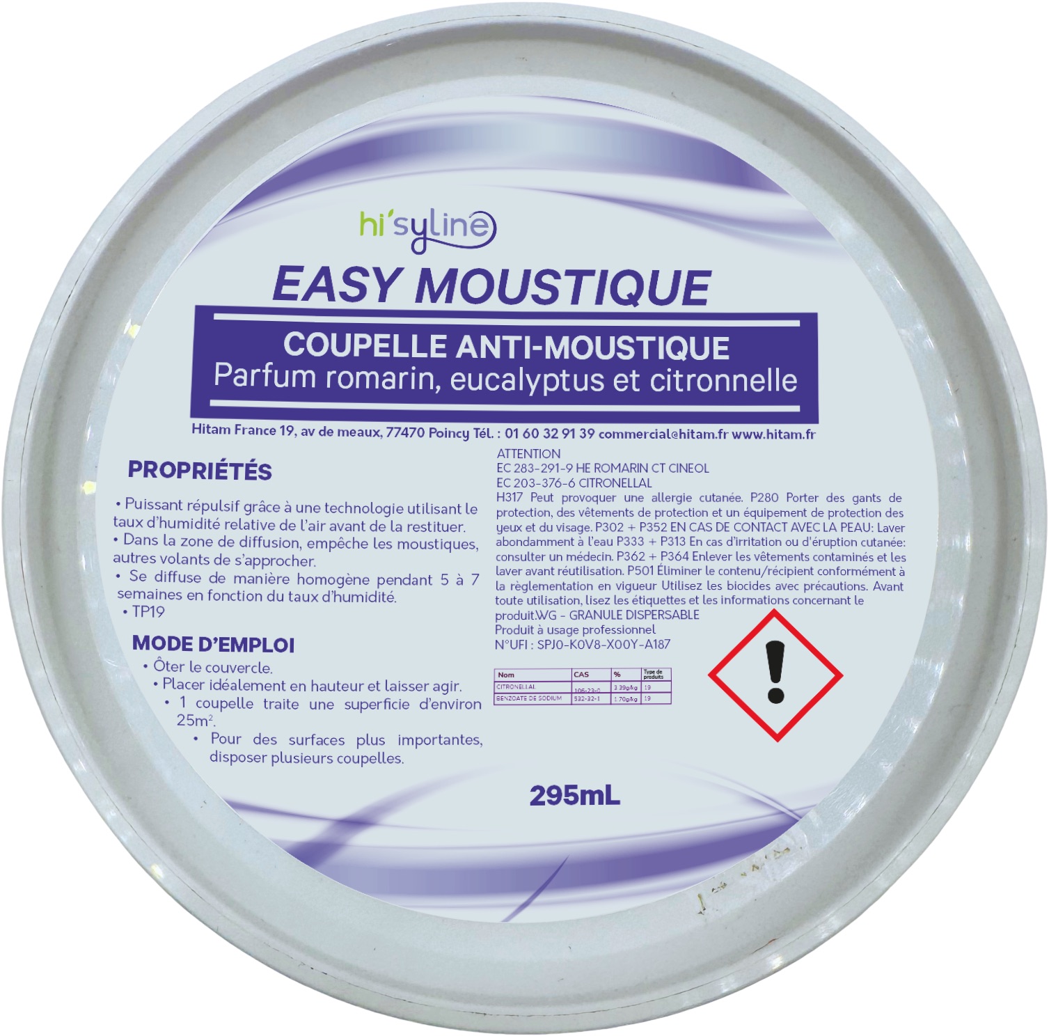 EASY MOUSTIQUE COUPELLE 295ML REPULSIF MOUSTIQUESFlacon