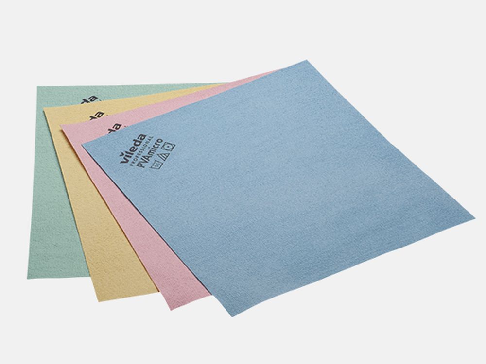 Lavettes 35x38 Bleu Microfibre PVA /5