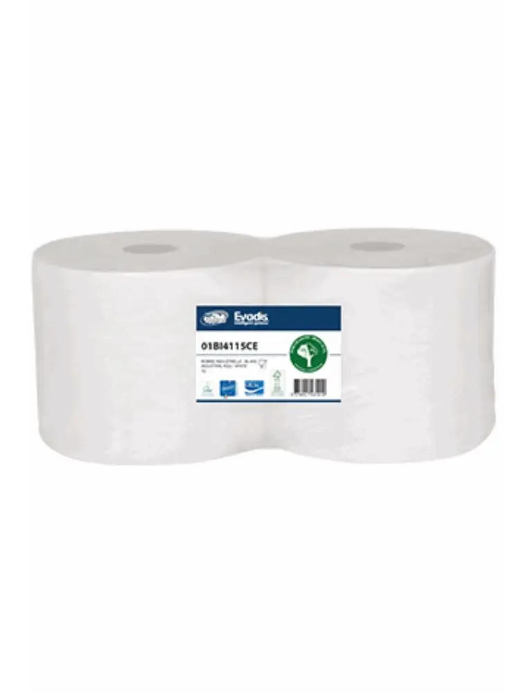 Bobine d'Essuyage Industriel Blanc /2