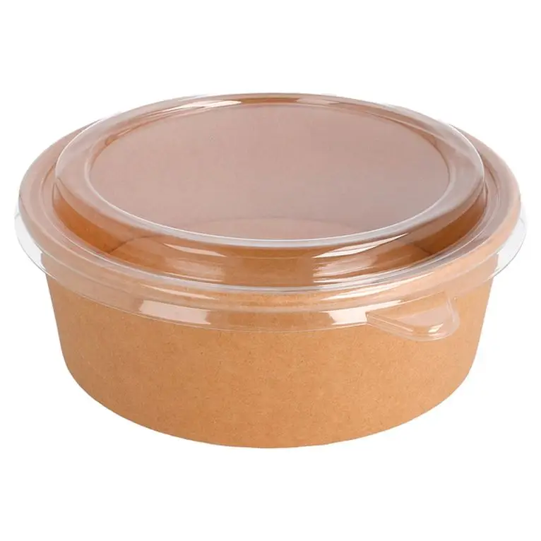 Set saladiers - Avec couvercles - Kraft naturel - 1300ml /25