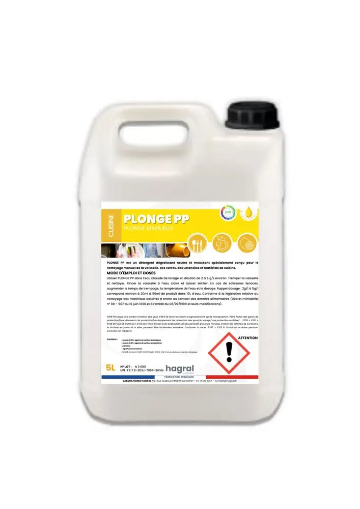 Liquide Vaisselle Plonge Manuelle PP /5l