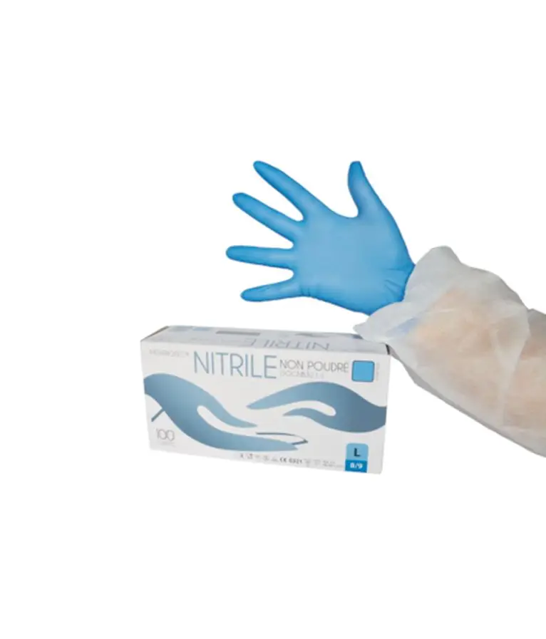 Gants Nitril Non Poudrés Taille M /100