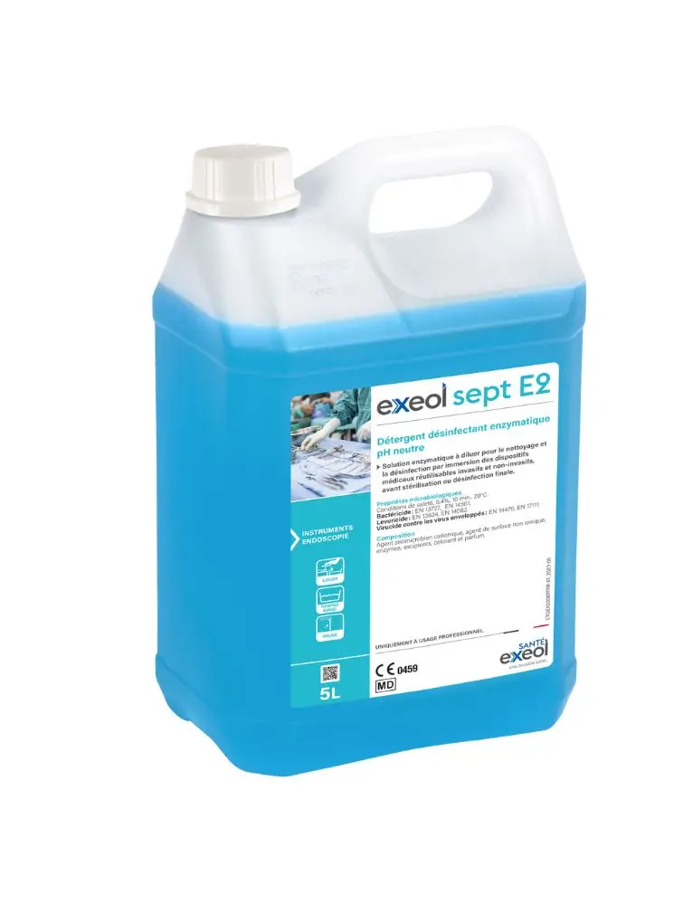Exeol Sept E2 Détergent Désinfectant Enzymatique pH Neutre /5l